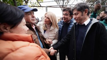 Kicillof con Magario y Espinoza, en La Matanza.