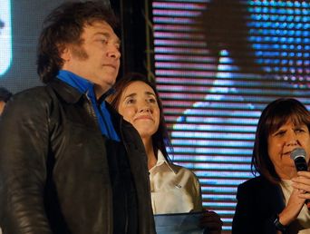 Javier Milei, Victoria Villarruel y Patricia Bullrich.