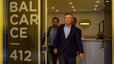 Mauricio Macri a la salida de la reunión partidaria. (DIB)