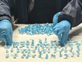 Cocaína secuestrada en el domicilio de los jubilados en Mar del Plata.
