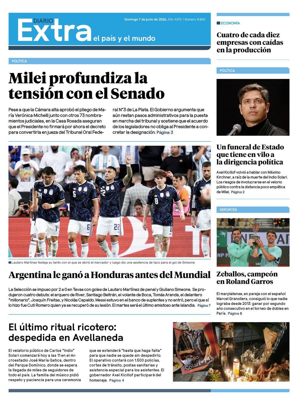 Tapa Diario extra 07-06
