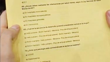 El examen filmado por un médico ecuatoriano.
