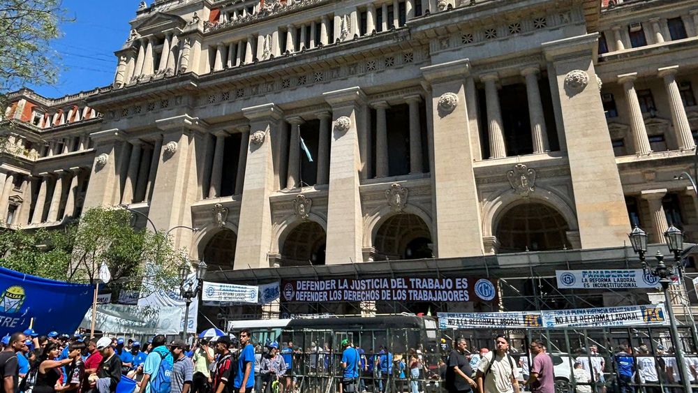 La movilización de la CGT frente a tribunales. La movilización de la CGT frente a tribunales.