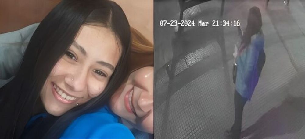 Celeste Ocampo apareció muerta en Virrey del Pino. A la derecha, su última imagen con vida, esperando un Uber.