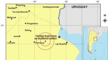 El mapa publicado por el Instituto Nacional de Prevención Sísmica (Inpres).