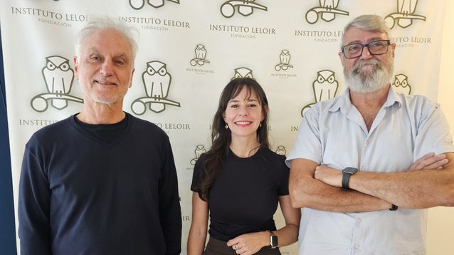 Osvaldo Podhajcer, Agostina Russo-Maenza y Eduardo Cafferata, coautores del estudio.