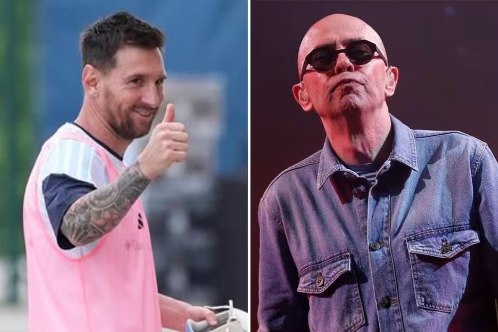 Messi y el Indio Solari.&nbsp;