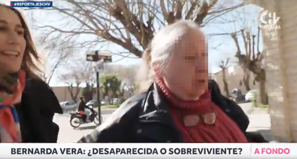 Imagen de la investigación presentada por Chilevisión sobre la historia Bernarda Rosalba Vera Contardo. (Imagen de video)