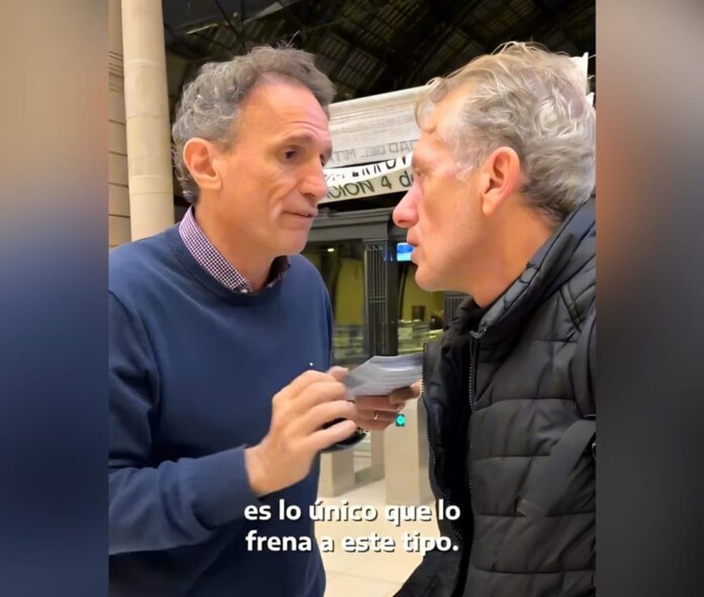 El ministro Gabriel Katopodis en la estación de Retiro. (Captura de video)