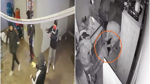 Imágenes del violento ataque a una familia en González Catán, bajo la modalidad entradera.&nbsp;