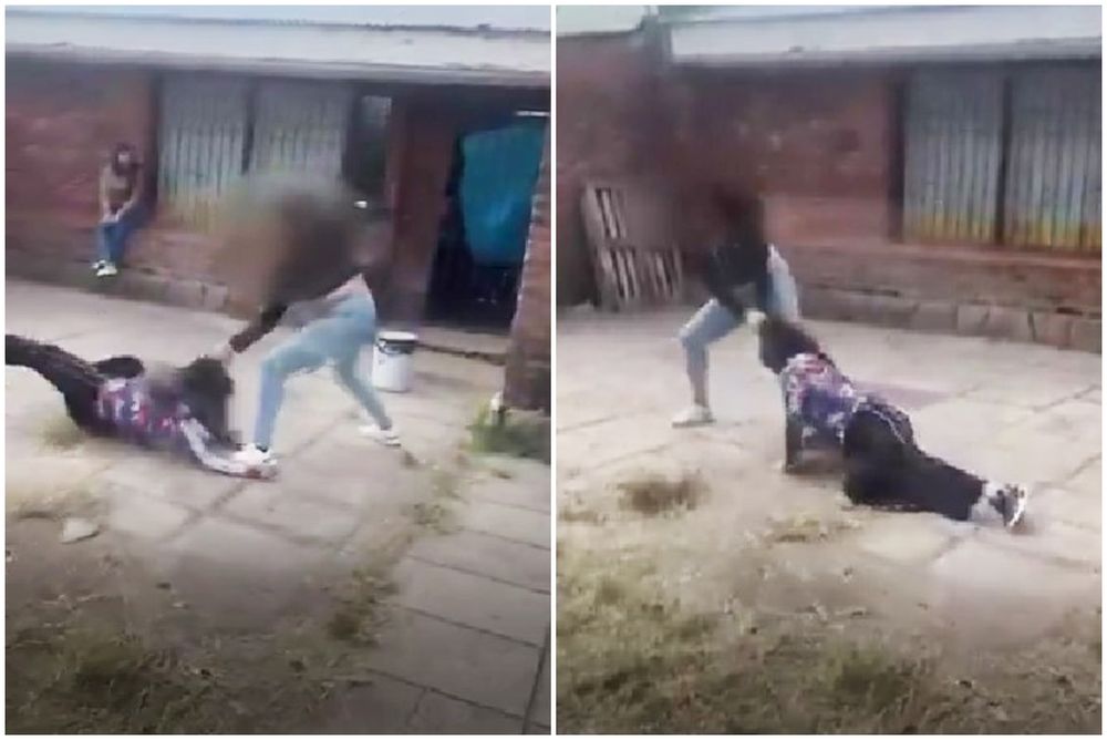 Imágenes de la lamentable golpiza ocurrida en una escuela de Mar del Plata.&nbsp;