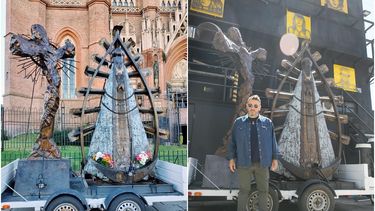 La Virgen y el Cristo Obrero son dos esculturas realizadas íntegramente con material de descarte, realizadas por el artista plástico y escultor Alejandro Marmo.&nbsp;