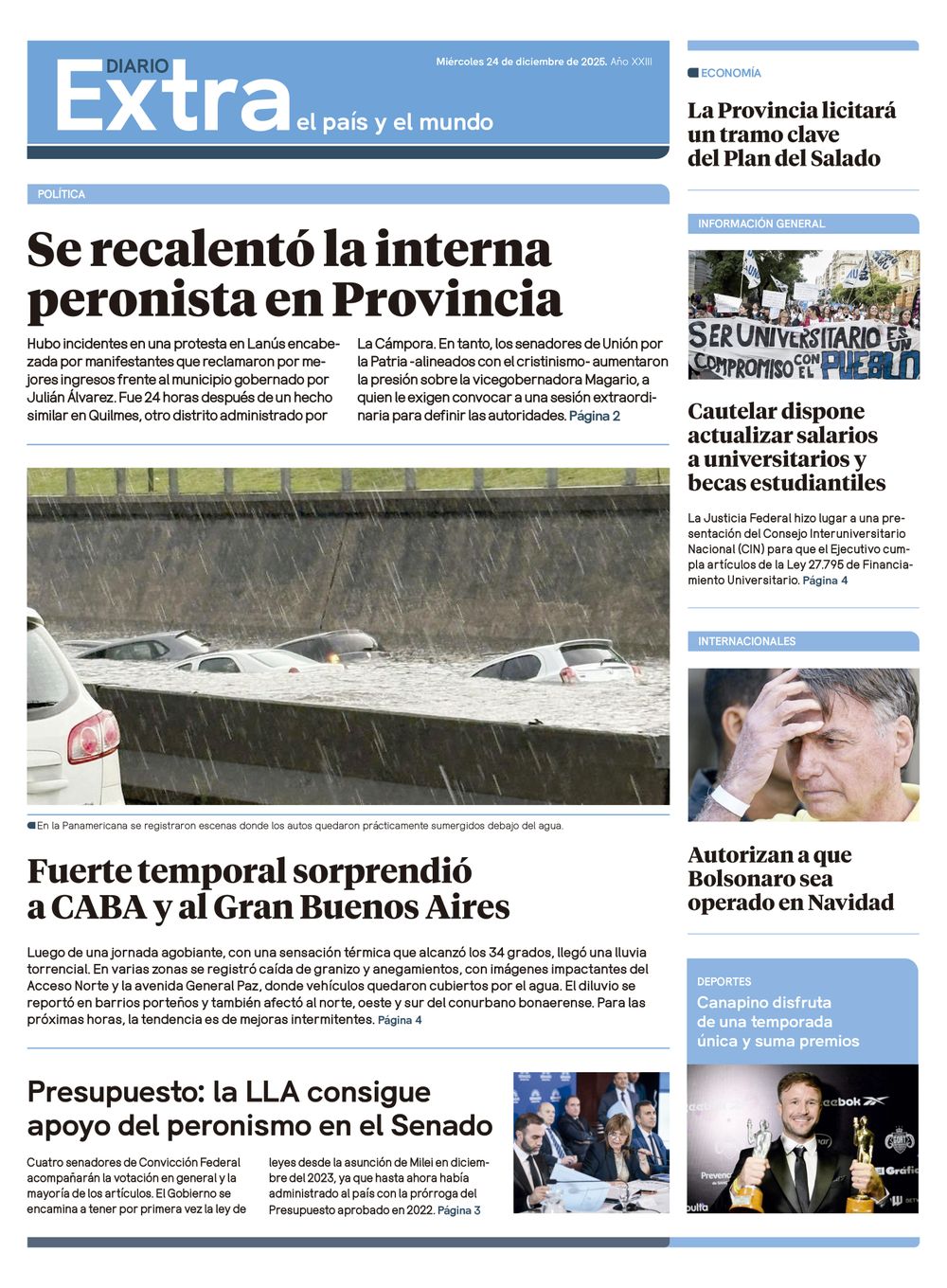 Tapa Diario Extra - 24-12