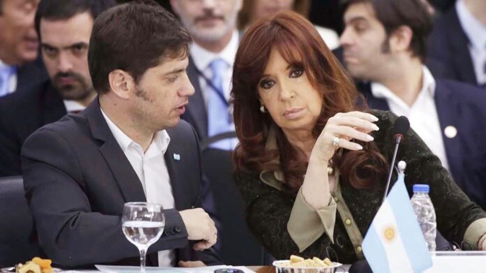 La expresidenta Cristina Fernández y el gobernador Axel Kicillof.
