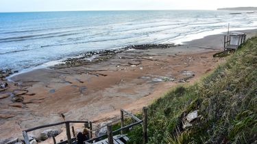 Una de las bajadas de los balnearios del sur de Mar del Plata.