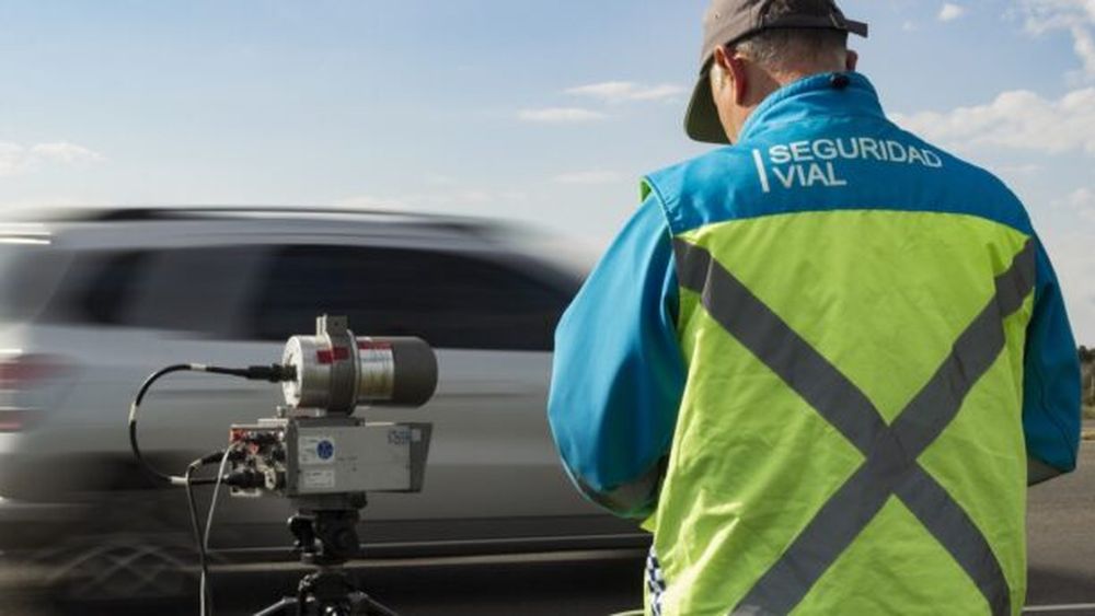 Un control de velocidad con radar.