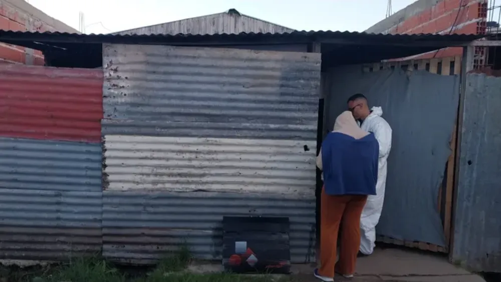 La vivienda de Villa Ponsati donde tuvo lugar el sangriento episodio. (Policía Bonaerense)