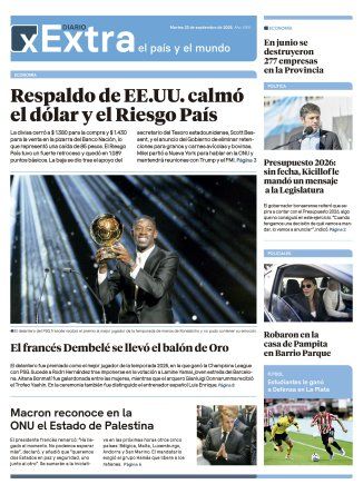 Tapa Diario Extra - 23-09