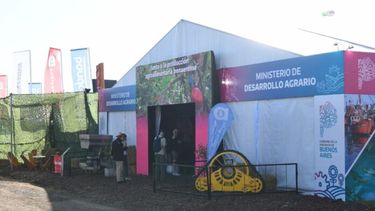 La carpa del Ministerio de Desarrollo Agrario de la provincia de Buenos Aires en Expoagro. (MDA)