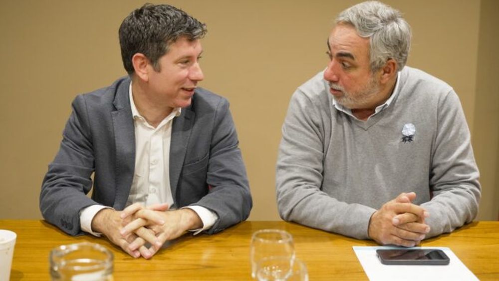 Domenichini y  Fernández, en la reunión de hoy.