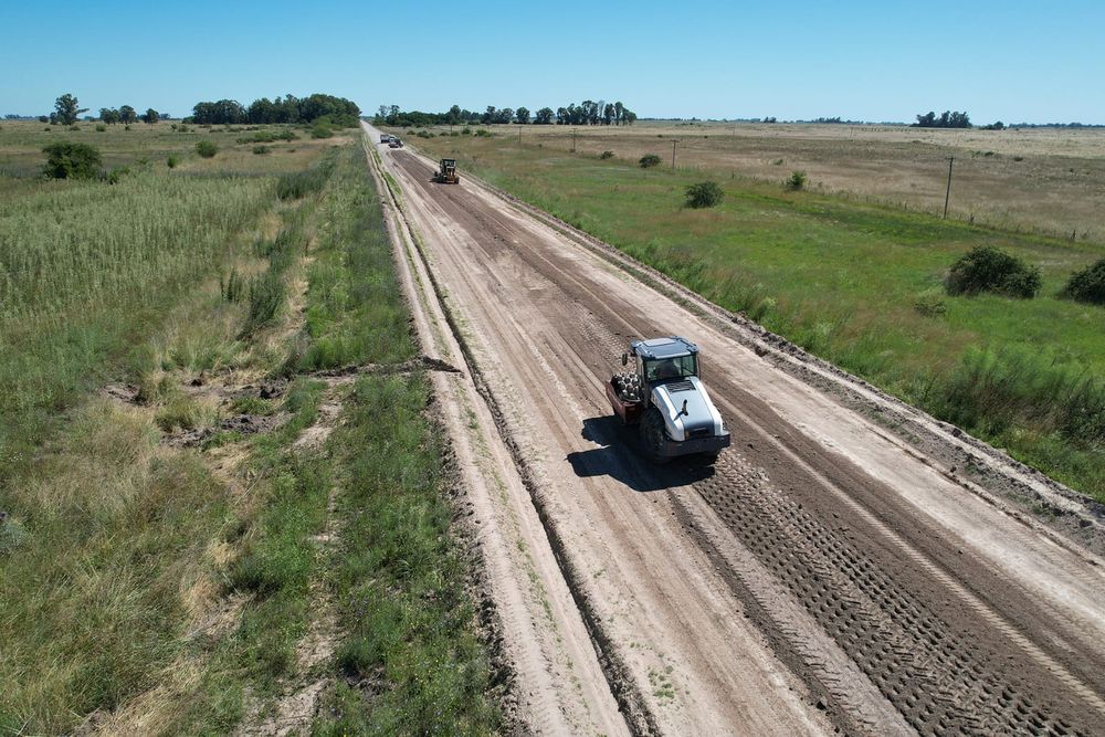 Los trabajos en la Ruta Provincial Nº20 a la altura de Don Cipriano.