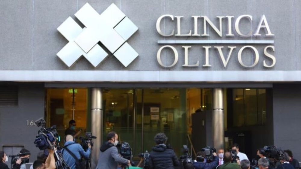 La Clínica Olivos en la que estuvo internado Diego Armando Maradona.