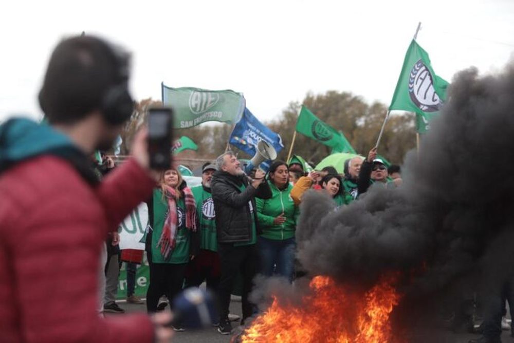 Una protesta de ATE contra despidos.
