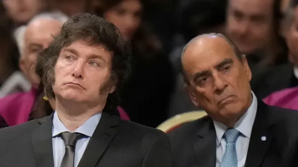 Javier Milei y Guillermo Francos.