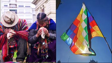 por segundo ano consecutivo se izo en la legislatura bonaerense el emblema wiphala