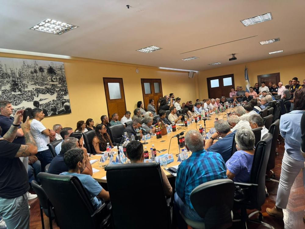 La reunión en la CGT.&nbsp;