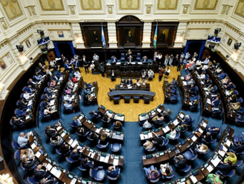 La Cámara de Diputados de la Legislatura bonaerense.
