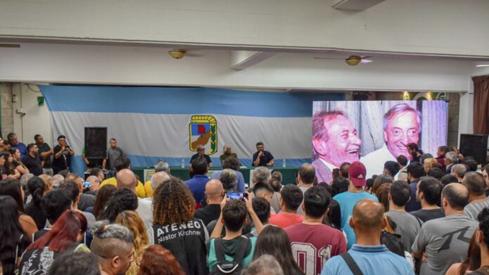 El acto en San Justo para homenajear a Alberto Balestrini. (Prensa)