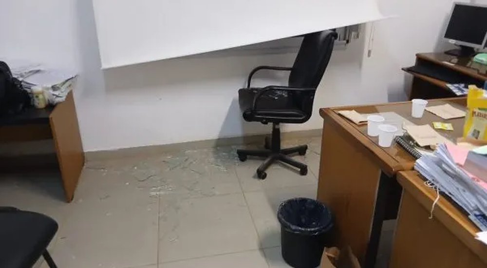 Asi quedó una de las oficinas del juzgado de Florencio Varela.&nbsp;