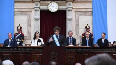 El presidente Javier Milei en la apertura de sesiones ordinarias del Congreso.