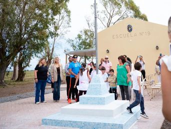 El acto de reinauguración de la escuela rural 19 en La Noria. El acto de reinauguración de la escuela rural 19 en La Noria.