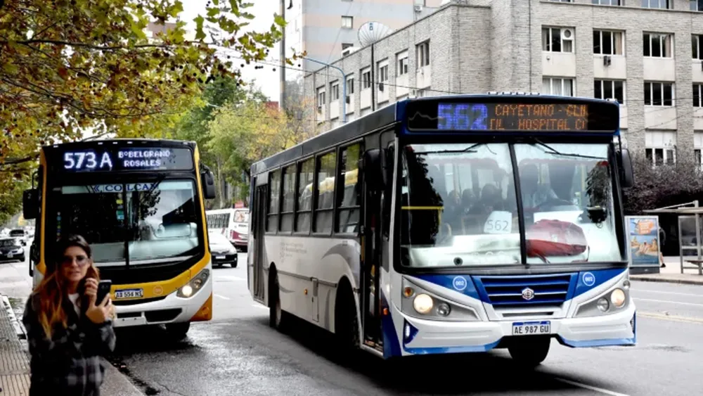 Los pomnibus, con el paro en suspenso.&nbsp;