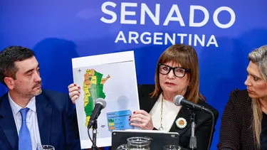 Patricia Bullrich, hoy en el Senado.&nbsp;