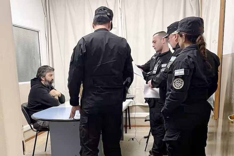 El empresario Ariel García Furfaro en el momento de su detención por la causa Fentanilo.