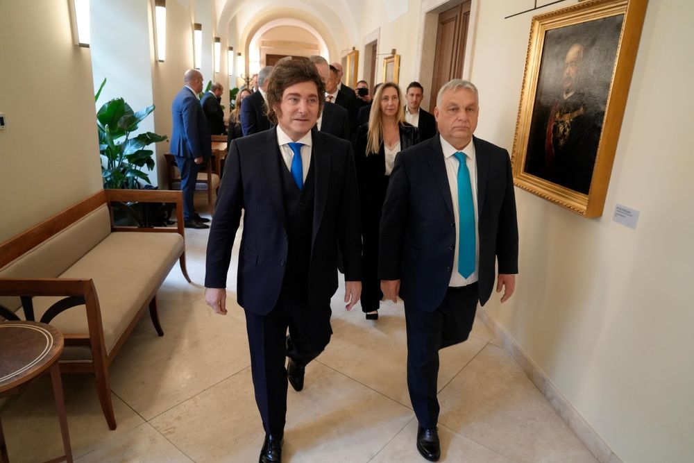 Javier Milei con Víktor Orbán, primer ministro de Hungría.