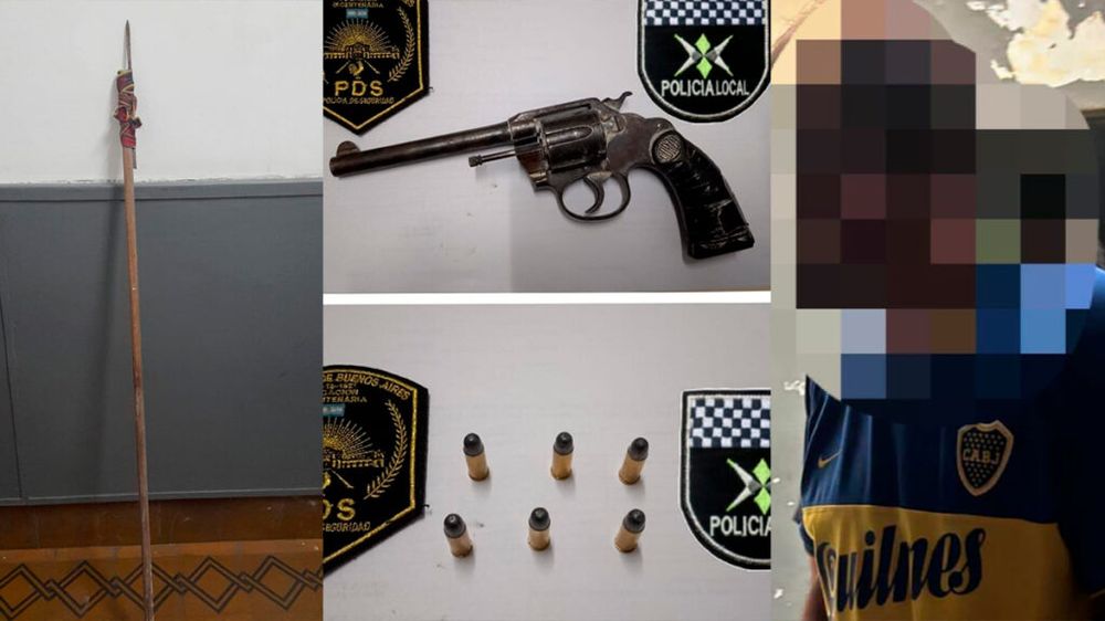 El arpón y otros elementos secuestrados.