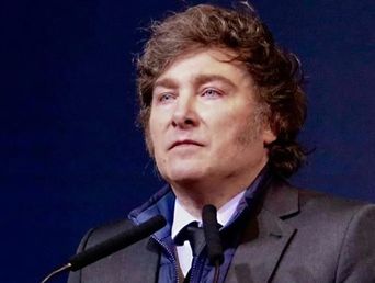 El presidente Milei en su discurso en una universidad en Israel. El presidente Milei en su discurso en una universidad en Israel.