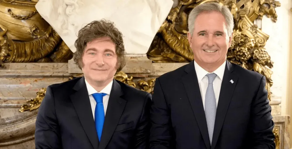 El presidente Javier Milei y el canciller Pablo Quirno.