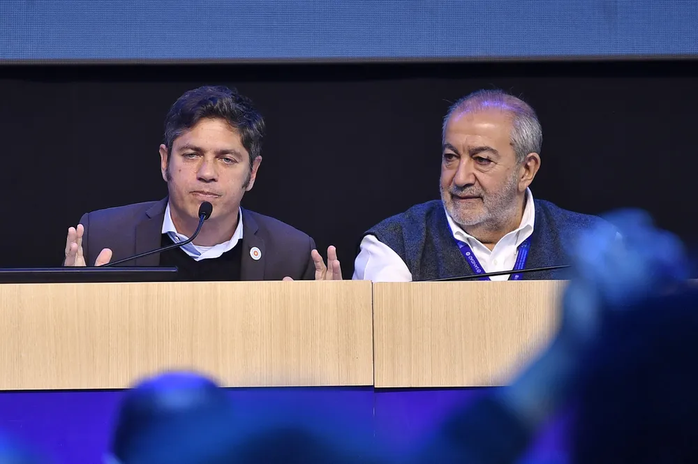 Axel Kicillof junto a Héctor Daer.&nbsp;