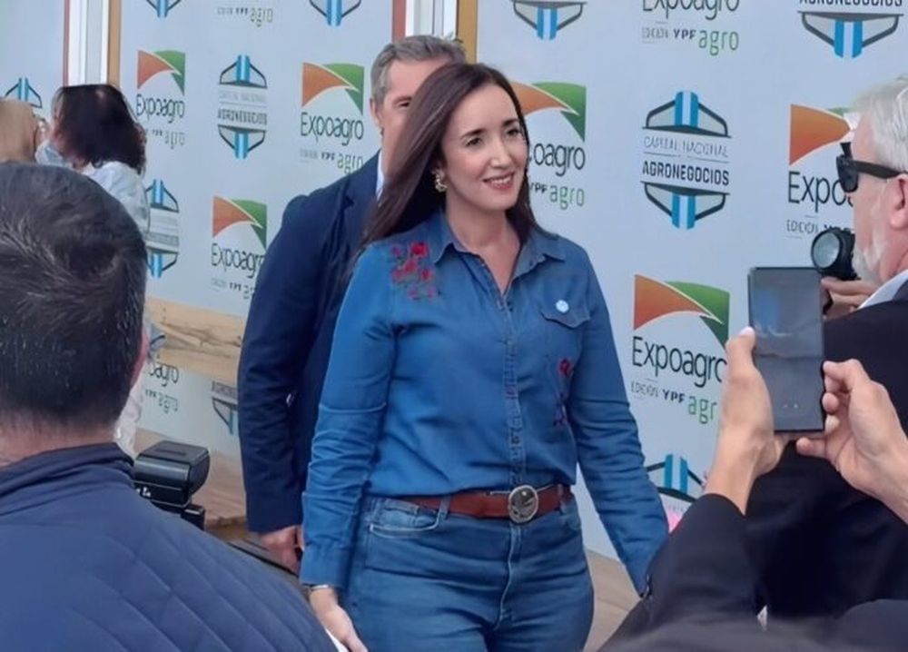 Victoria Villarruel  en Expoagro.