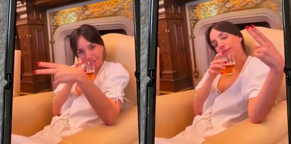 Tamara Pettinato en un videos que estaba en el celular que Fernández le regaló a su hijo de 2 años. (Captura de video)
