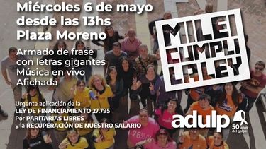 universidades: trabajadores de la unlp realizaran una protesta con la consigna milei cumpli la ley