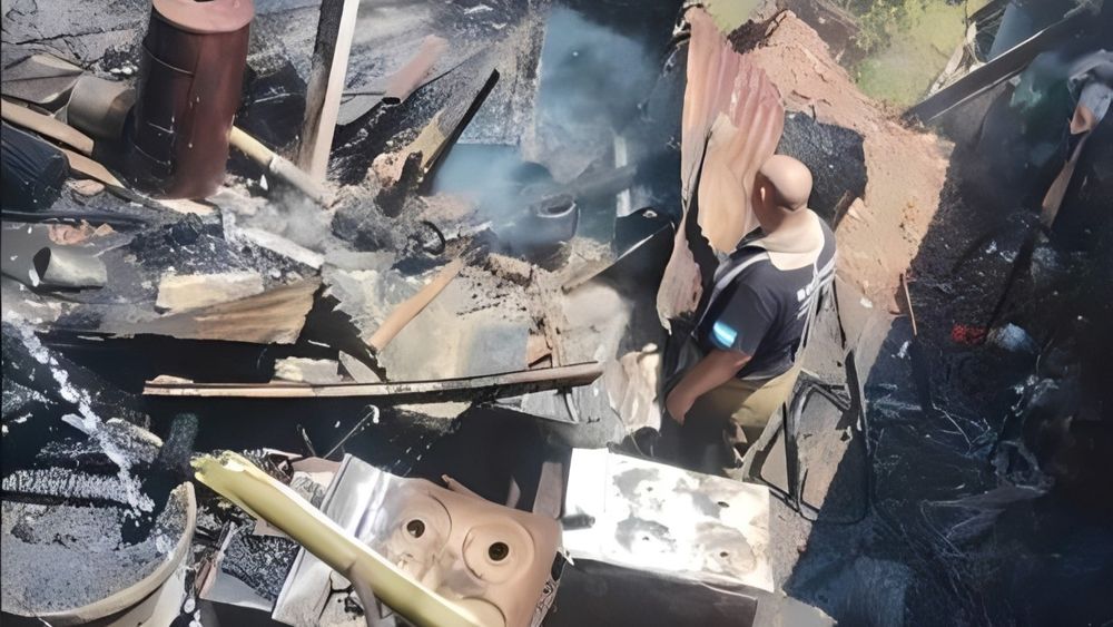 Parte de lo perdido tras el incendio. Parte de lo perdido tras el incendio.