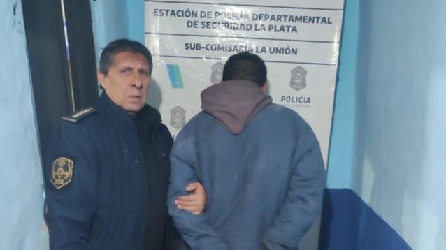 La detención de Fabio Angelino Ortiz. (Policía bonaerense)