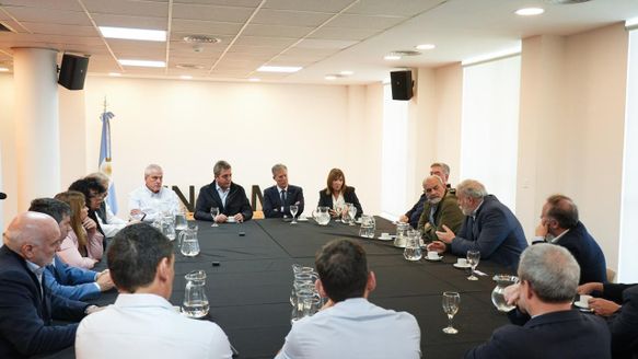 Massa, en la reunión con los rectores universitarios.&nbsp;