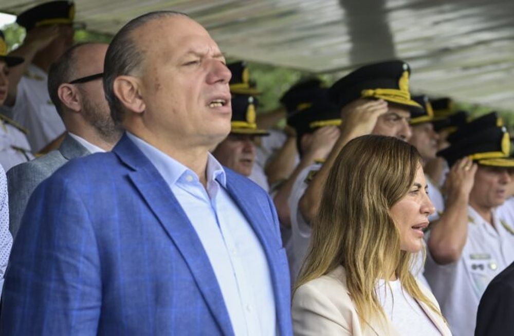 Sergio Berni en un acto de la Policía.